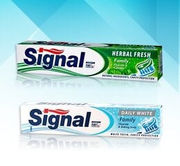 Зубная паста «Signal» Daily white, 75 мл цена и информация | Зубные щетки, пасты | 220.lv