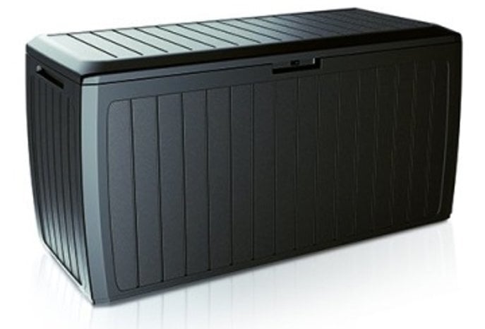 Dārza instrumentu kaste BOARD ANTRACITE cena un informācija | Komposta kastes un āra konteineri | 220.lv