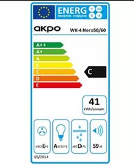 Tvaika nosūcējs Akpo WK-4 Nero 60 cena un informācija | Tvaika nosūcēji | 220.lv