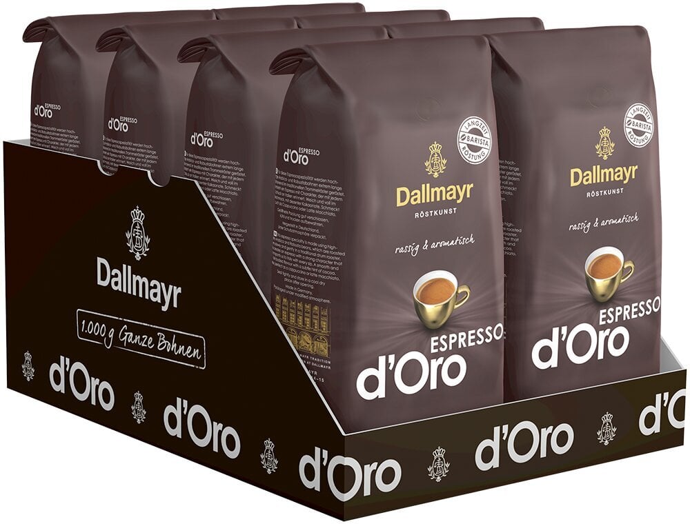 Kafijas pupiņas Dallmayr Espresso d`Oro, 1kg cena un informācija | Kafija, kakao | 220.lv