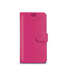 Universal Book case Wally L 4.0-4.5 by Celly Pink цена и информация | Чехлы для телефонов | 220.lv