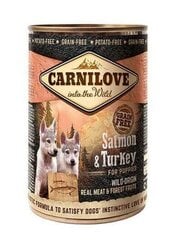 Carnilove Salmon&Turkey Konservēts 400g Kucēniem cena un informācija | Carnilove Zoo preces | 220.lv