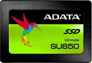 Iekšējais cietais disks Adata SSD Ultimate SU650 3D NAND 120GB cena un informācija | Iekšējie cietie diski (HDD, SSD, Hybrid) | 220.lv