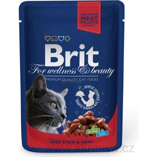 Brit Premium Beef Stew 100g Kaķiem cena un informācija | Konservi kaķiem | 220.lv