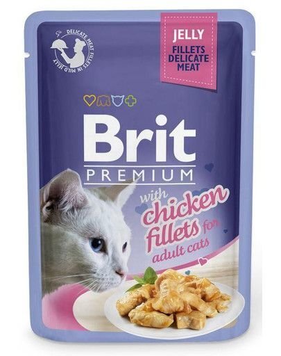 Brit Premium Delicate Fillets In Jelly With Chicken 85g Kaķiem цена и информация | Konservi kaķiem | 220.lv