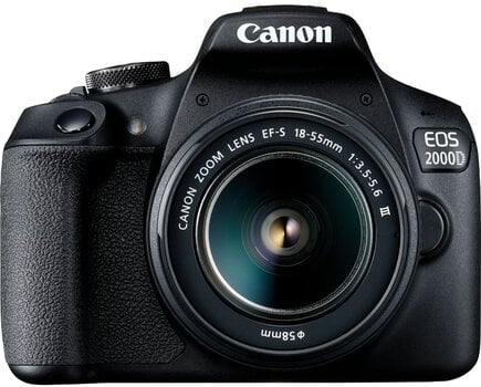 Canon EOS 2000D + 18-55 мм III Kit, черный цена и информация | Цифровые фотоаппараты | 220.lv