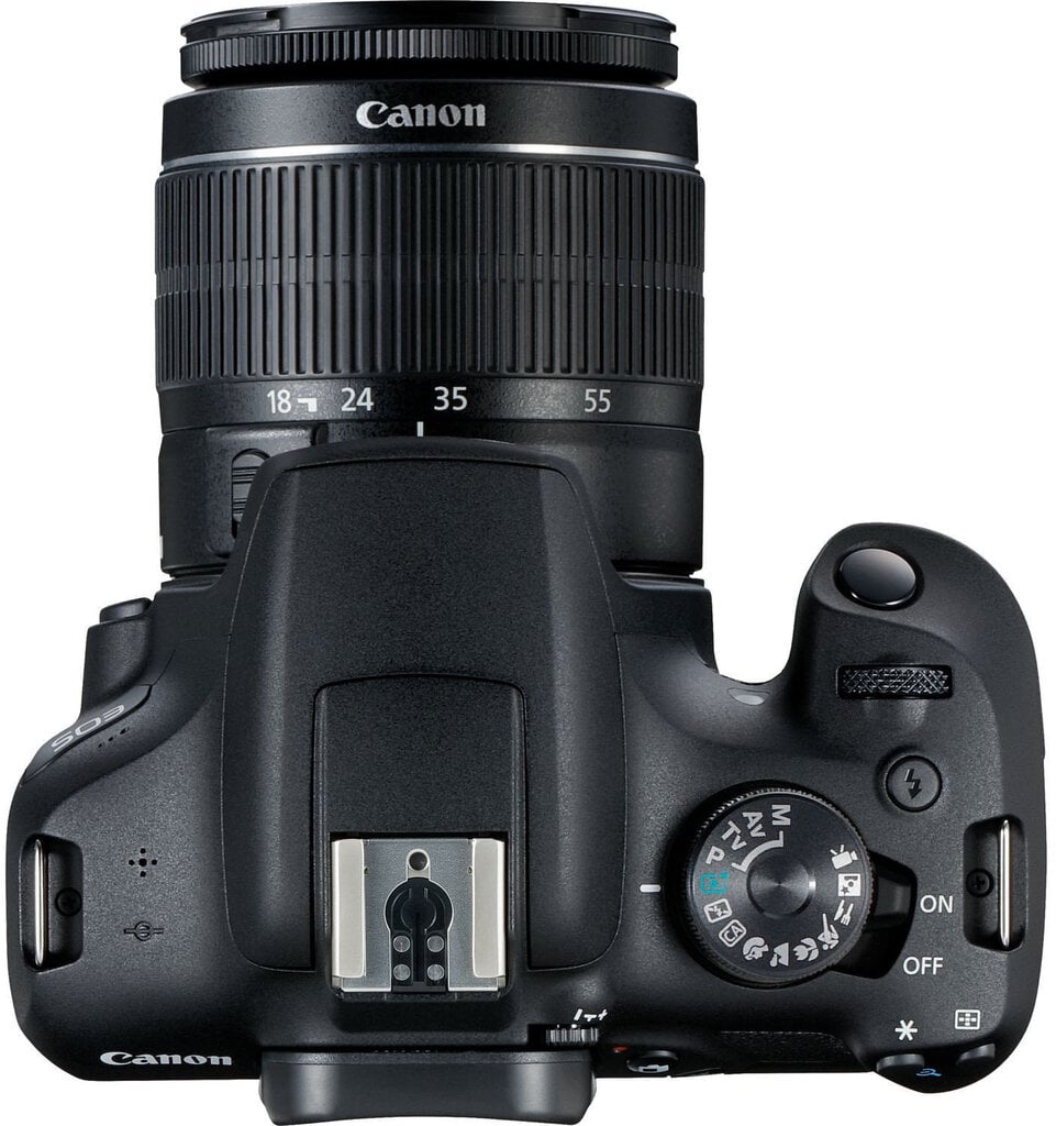 Canon EOS 2000D + 18-55mm III Kit, Black цена и информация | Digitālās fotokameras | 220.lv