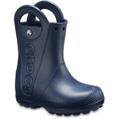 Crocs™ gumijas apavi bērniem Handle It Rain Boots, Navy cena un informācija | Gumijas zābaki bērniem | 220.lv