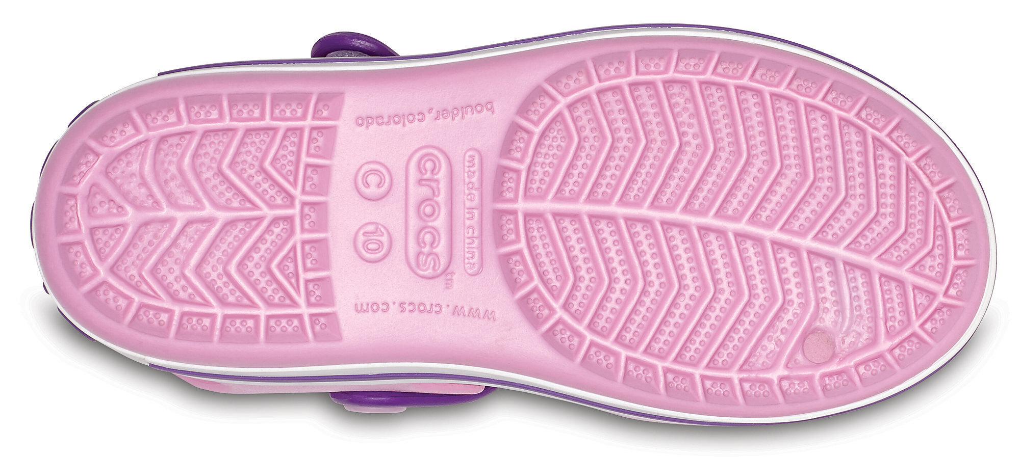 Crocs™ sandales meitenēm, Carnation / Amethyst cena un informācija | Bērnu sandales | 220.lv