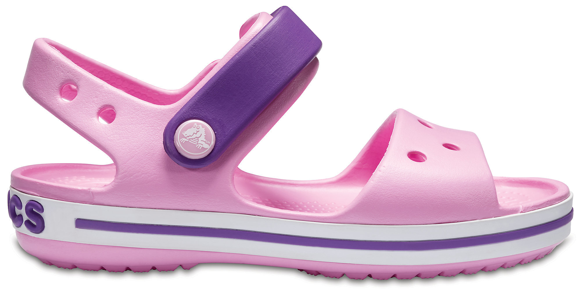 Crocs™ sandales meitenēm, Carnation / Amethyst цена и информация | Bērnu sandales | 220.lv