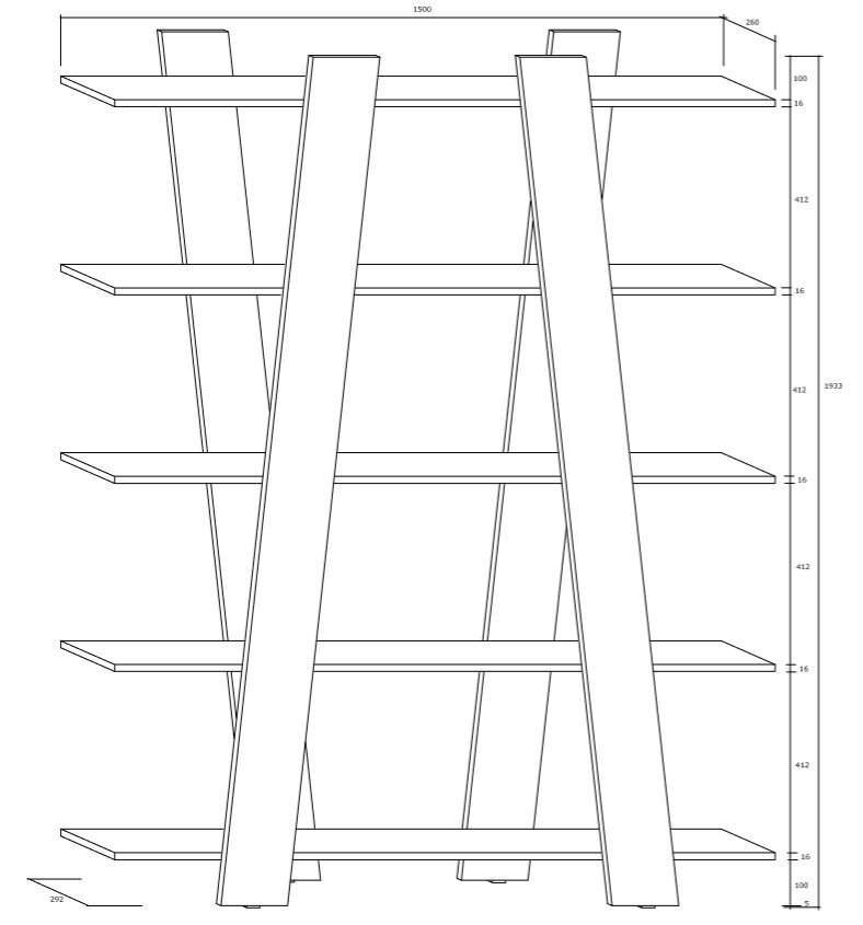 Plaukts Via 150, ozols цена и информация | Plaukti | 220.lv