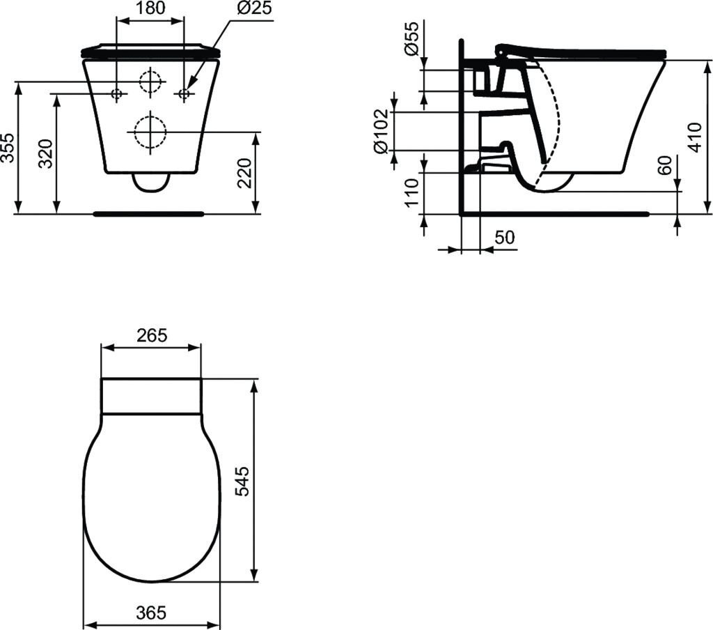 Piekarināms tualetes pods Ideal Standard Connect Air Rimless, ar soft-close vāku cena un informācija | Tualetes podi | 220.lv