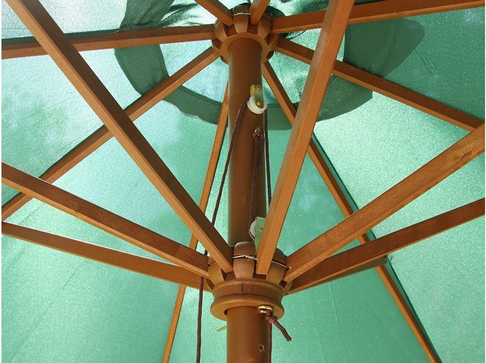 Āra lietussargs Patio Poly 3 m, zaļš цена и информация | Saulessargi, markīzes un statīvi | 220.lv