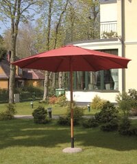 Āra lietussargs Patio Poly 3 m, sarkans цена и информация | Зонты, маркизы, стойки | 220.lv