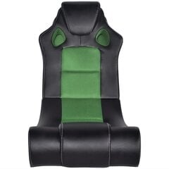 Mūzikālais krēsls, mākslīgā āda, melns un zaļš цена и информация | Офисные кресла | 220.lv