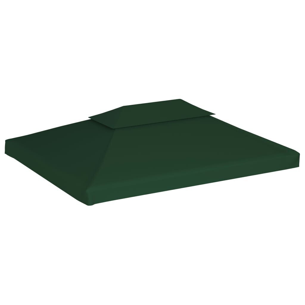 vidaXL nojumes jumta maiņas pārklājs, 3 x 4 m, 310 g/m², zaļš cena un informācija | Dārza nojumes un lapenes | 220.lv