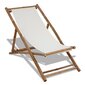 vidaXL pludmales krēsls, bambuss un audekls cena un informācija | Sauļošanās krēsli | 220.lv