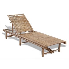 vidaXL sauļošanās zvilnis, bambuss cena un informācija | Sauļošanās krēsli | 220.lv