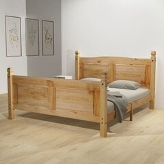 vidaXL gulta, Meksikas "Corona" stila priežkoks, 160x200 cm cena un informācija | Gultas | 220.lv