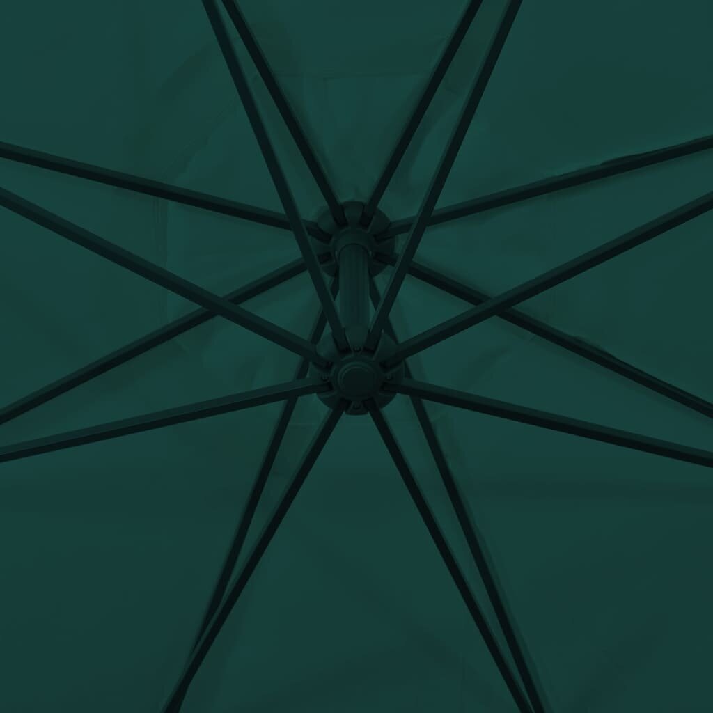 vidaXL konsoles lietussargs, 3.5m, zaļš цена и информация | Saulessargi, markīzes un statīvi | 220.lv