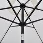 vidaXL LED dārza lietussargs, 3 m, smilšu balts цена и информация | Saulessargi, markīzes un statīvi | 220.lv