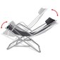 vidaXL atgāžami pludmales krēsli, 2 gab., tērauds, melni cena un informācija | Sauļošanās krēsli | 220.lv