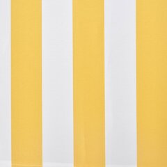 vidaXL markīze, sarullējama, 300 cm, dzeltena ar baltu cena un informācija | Saulessargi, markīzes un statīvi | 220.lv
