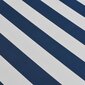 vidaXL manuāli regulējama markīze, 500 cm, zila ar baltu cena un informācija | Saulessargi, markīzes un statīvi | 220.lv