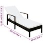 Sauļošanās krēsls ar matraci, polirotangpalma, brūns cena un informācija | Sauļošanās krēsli | 220.lv