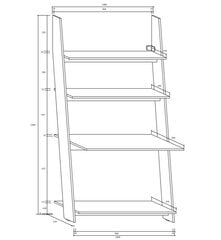 Rakstāmgalds - plaukts Rack, balts цена и информация | Компьютерные, письменные столы | 220.lv