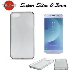 Aizsargvāciņš Telone Ultra Back Case 0.3 mm, piemērots Samsung J710 Galaxy J7 (2016) telefonam, caurspīdīgs/melns цена и информация | Чехлы для телефонов | 220.lv