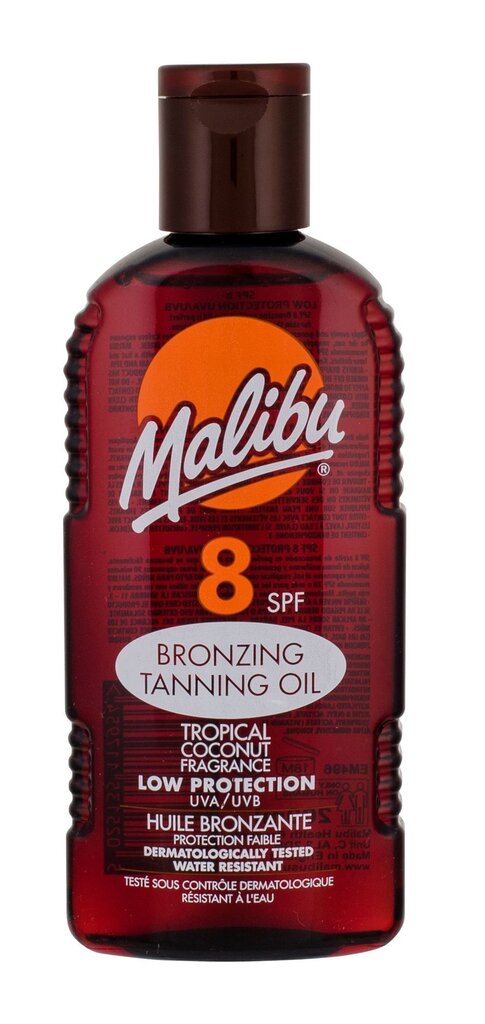 Malibu Bronzing Tanning Oil SPF8 sauļošanās līdzeklis, 200 ml цена и информация | Sauļošanās krēmi | 220.lv