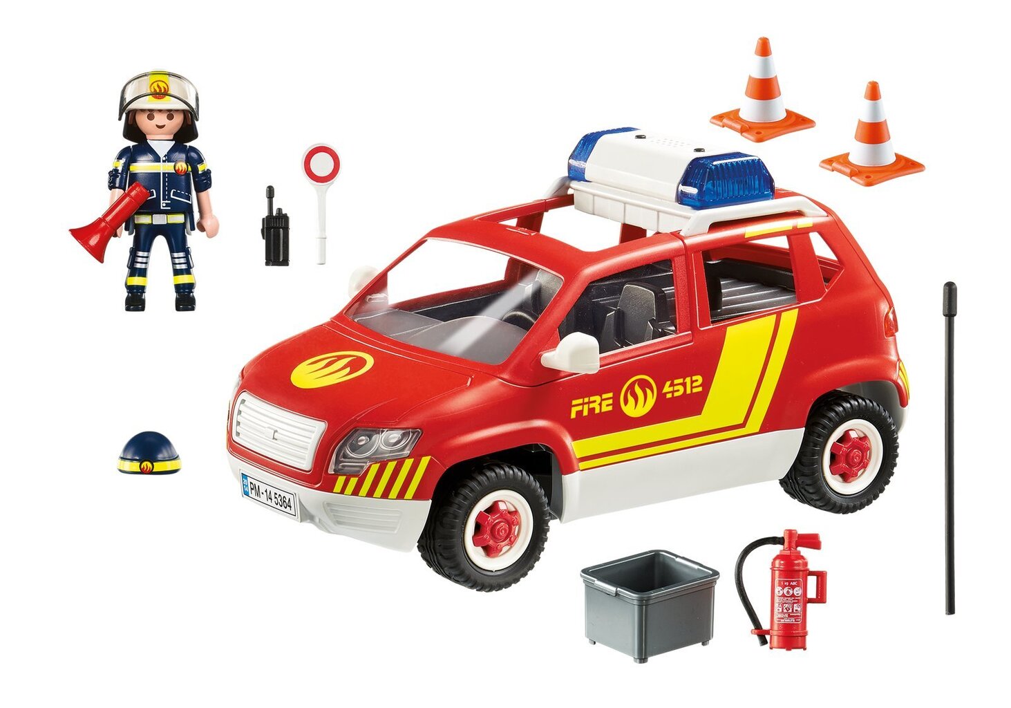 Konstruktors 5364 PLAYMOBIL® City Action, Fire Chief´s Car with Lights and Sound cena un informācija | Konstruktori | 220.lv