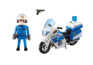 Konstruktors 6923 PLAYMOBIL® City Action, Policijas motocikls ar LED apgaismojumu цена и информация | Конструкторы и кубики | 220.lv