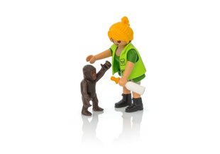 Конструктор 9074 PLAYMOBIL® Playmo-Friends, Zookeeper with Baby Gorilla цена и информация | Kонструкторы | 220.lv
