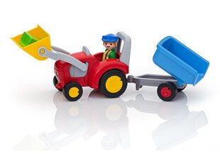 Конструктор 6964 PLAYMOBIL® 1.2.3, Tractor with Trailer цена и информация | Kонструкторы | 220.lv