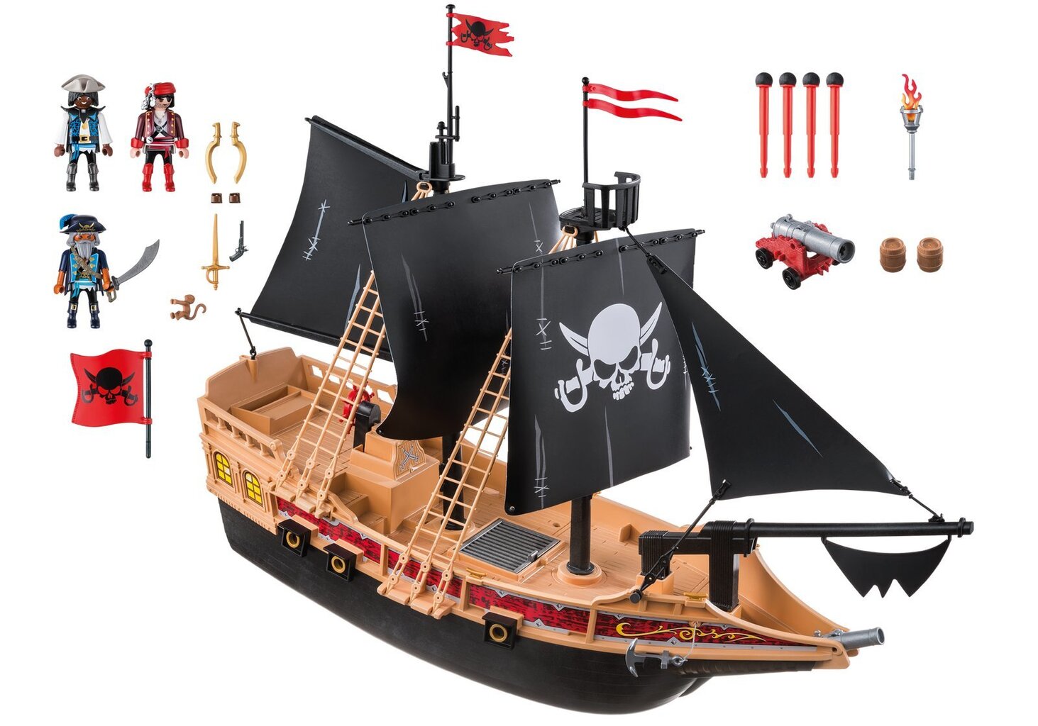 Konstruktors 6678 PLAYMOBIL® Pirates, Pirate Raiders' Ship cena un informācija | Konstruktori | 220.lv