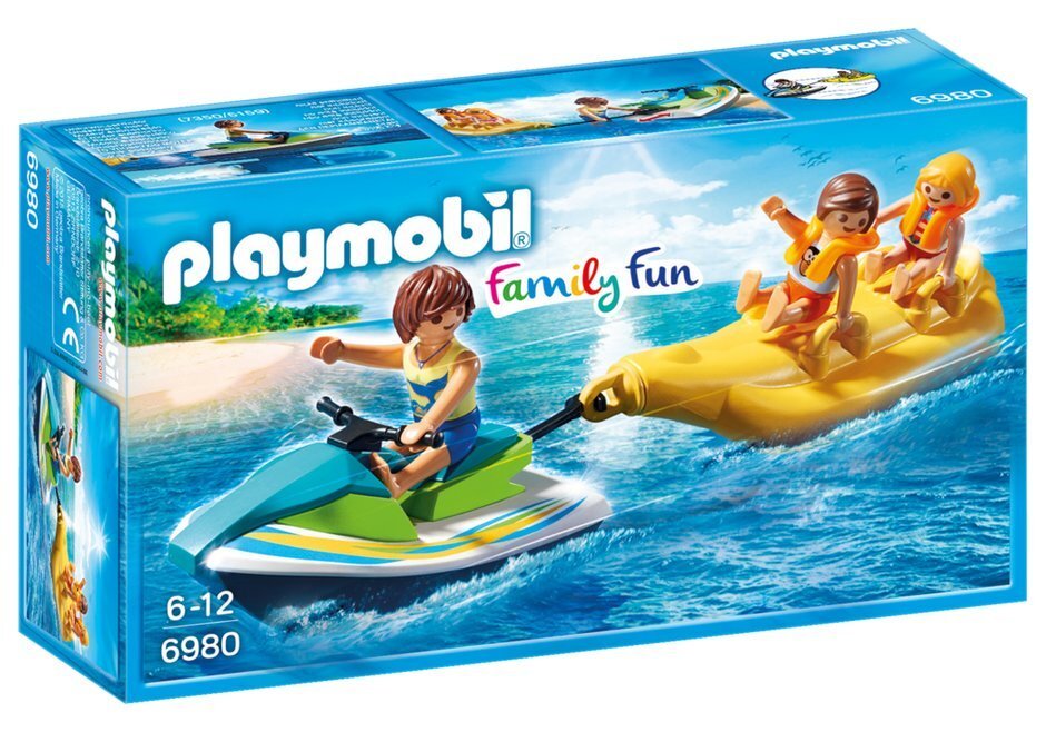 Konstruktors 6980 PLAYMOBIL® Family Fun, Ūdens motocikls ar piepūšamu banānu цена и информация | Konstruktori | 220.lv