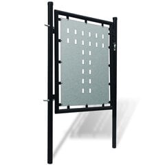 Одностворчатые ворота, черные, 100x150 см цена и информация | Заборы и принадлежности к ним | 220.lv