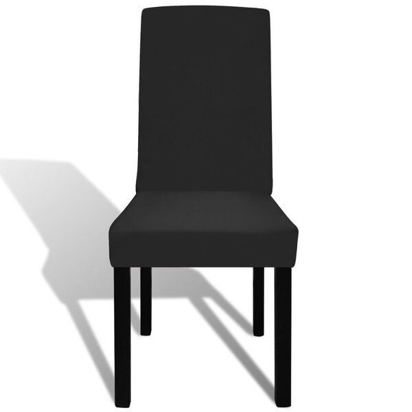 vidaXL krēslu pārvalki, 4 gab., elastīgi, melni lētāk