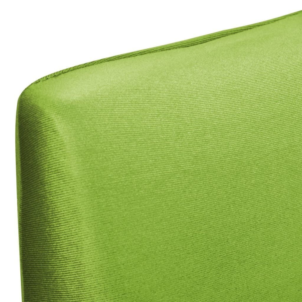 vidaXL krēslu pārvalki, 6 gab., zaļs, elastīgs materiāls cena un informācija | Mēbeļu pārvalki | 220.lv