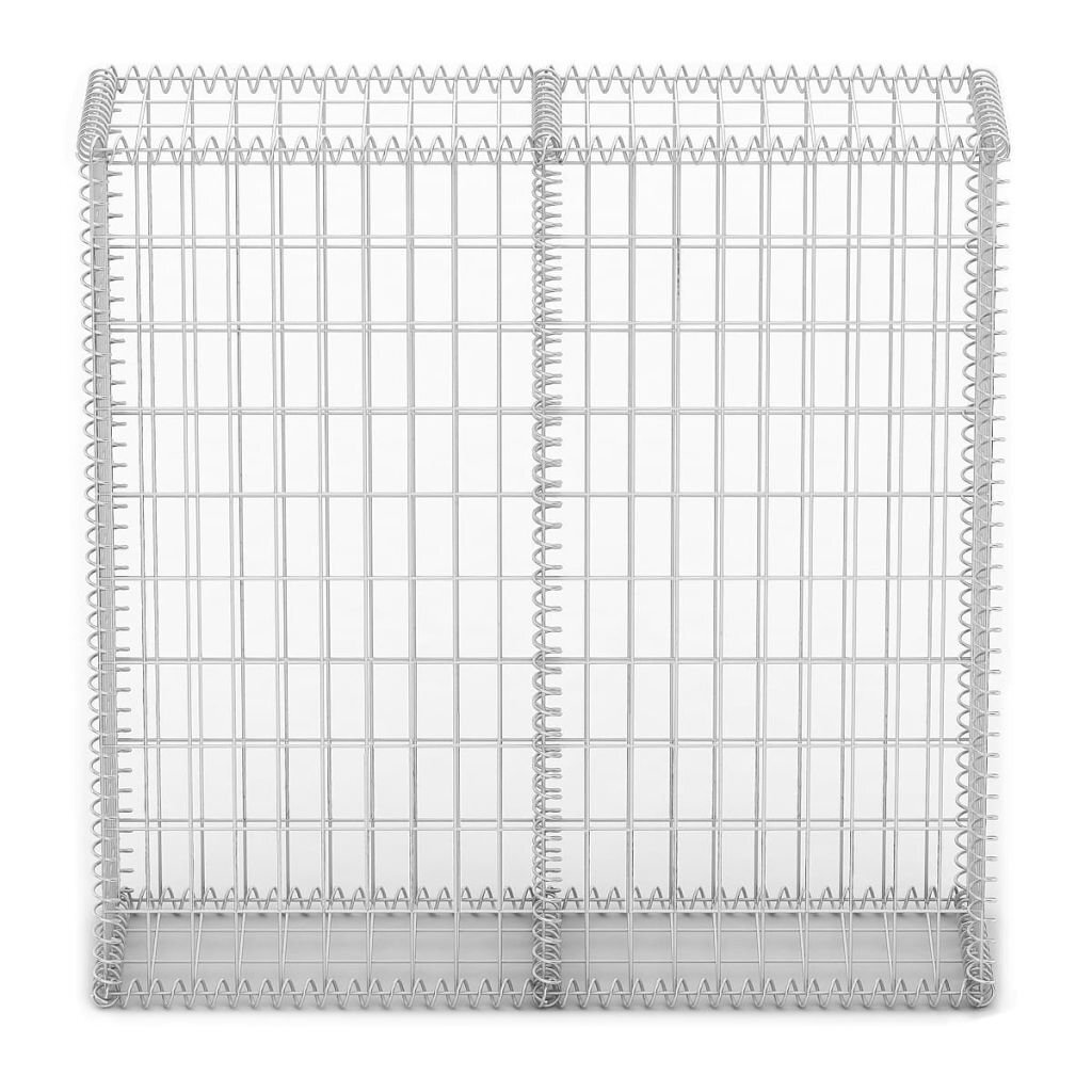 vidaXL gabions ar vāku, cinkota stieple, 100x100x30 cm cena un informācija | Žogi un piederumi | 220.lv