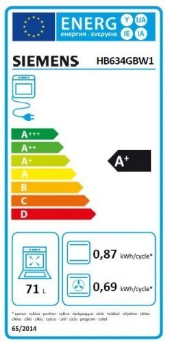 Siemens HB634GBW1 цена и информация | Cepeškrāsnis | 220.lv