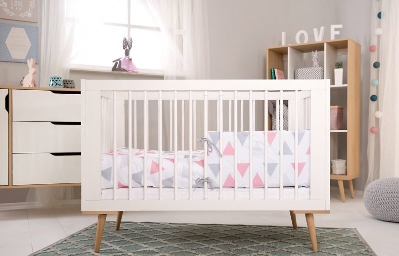 Bērnu gulta Klups Sofie 120x60 cm, balta цена и информация | Zīdaiņu gultas | 220.lv