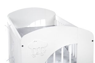 Bērnu gultiņa Nel 120x60 Cloud, balta cena un informācija | Zīdaiņu gultas | 220.lv