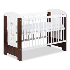 Bērnu gultiņa Klupś Giraffe 120x60, balta / brūna cena un informācija | Zīdaiņu gultas | 220.lv
