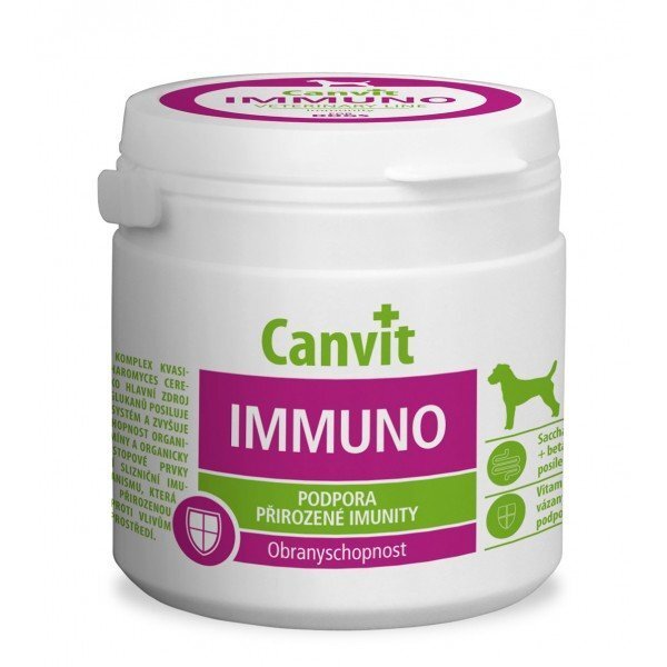 Canvit Immuno tabletes N100 100G suņiem cena un informācija | Vitamīni, uztura bagātinātāji, pretparazītu līdzekļi suņiem | 220.lv