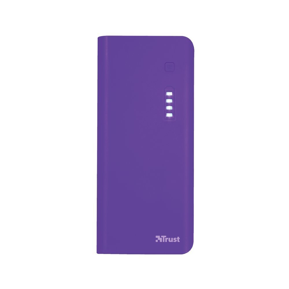 Ārējās uzlādes akumulators Trust Primo Powerbank, 10 000 mAh, 2 x USB, violets cena un informācija | Lādētāji-akumulatori (Power bank) | 220.lv