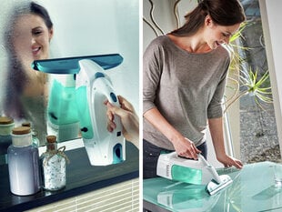 LEIFHEIT Vakuuma logu tīrītājs Dry&Clean ar logu mazgātāju un kātu 43 cm цена и информация | Роботы для мытья окон, стеклоочистители | 220.lv