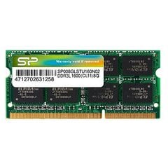 Silicon Power DDR3 SODIMM 8GB 1600MHz CL11 (SP008GLSTU160N02) cena un informācija | Silicon Power Datortehnika | 220.lv